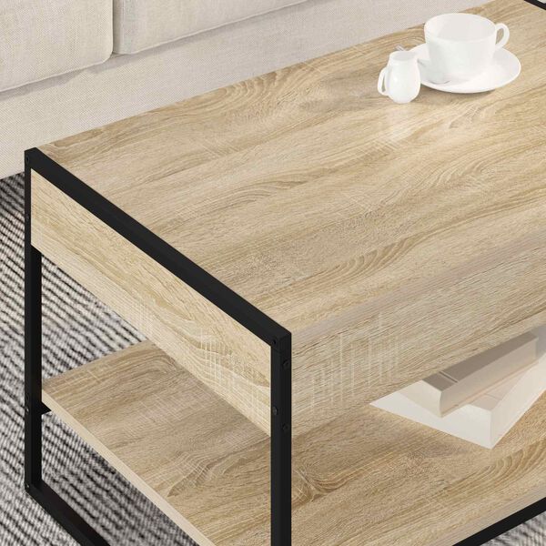 vidaXL Salontafel Sonoma 80 x 50 x 40 cm Bewerkt hout