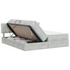 vidaXL Opslag bed met hoofdeinde 2 st Lichtgrijs