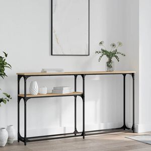 vidaXL Wandtafel 145x22,5x75 cm bewerkt hout sonoma eikenkleurig