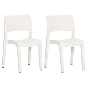 vidaXL Tuinstoelen 2 st polypropeen wit