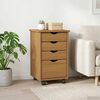 vidaXL Rolling Kast met wiel MOSS HoningBruin 34 x 39 x 56 cm