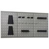 vidaXL Gaatjespaneel wandgemonteerd 3 st 40x58 cm staal