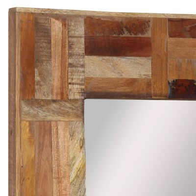 vidaXL Wandspiegel 50x50 cm massief gerecycled hout