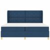 vidaXL Boxspringbed met matras met hoofdeinde Blauw 200 x 200 cm Stof