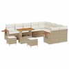 vidaXL Tuinbankenset 12 st Beige poly rattan