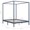 vidaXL Hemelbedframe met 4 lades massief grenenhout grijs 180x200 cm
