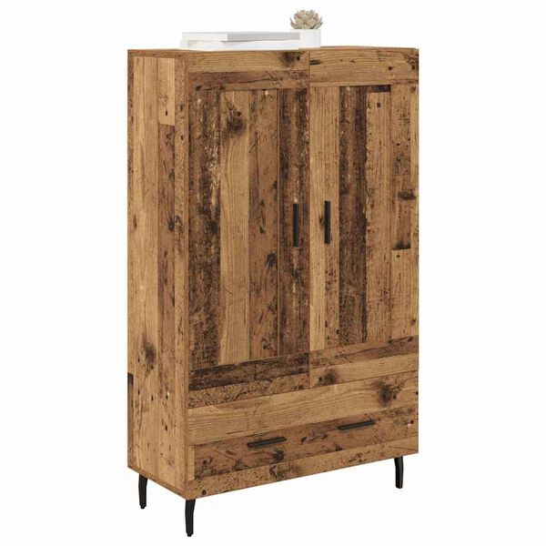 vidaXL Highboard met lade Oud Hout 69,5 x 31 x 115 cm Bewerkt hout