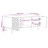 vidaXL Salontafel Wit 100 x 54 x 40 cm Massief Mango Hout