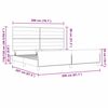 vidaXL Bedframe met hoofdeinde Donkergrijs 200 x 200 cm Stof