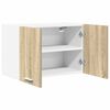 vidaXL Hangkast Sonoma Eik en Wit 60 x 31 x 40 cm Bewerkt hout