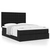 vidaXL Ottoman bed met matras 140x190cm stof zwart