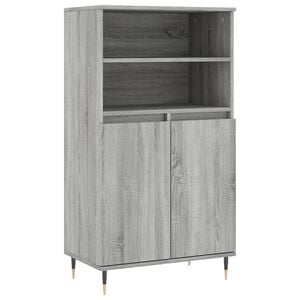 vidaXL Hoge kast 60x36x110 cm bewerkt hout grijs sonoma eikenkleurig
