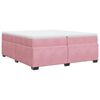 vidaXL Boxspring met matras fluweel roze 200x200 cm