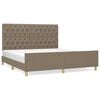 vidaXL Bedframe zonder matras stof taupe 160x200 cm