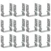 vidaXL Grondankers 12 st 12x6x15 cm gegalvaniseerd staal zilverkleurig