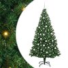 vidaXL Kunstkerstboom Groen 210 cm PVC en Staal en Kunststof