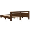 vidaXL Bedframe met hoofdeinde bewerkt hout bruineikenkleur 200x200 cm