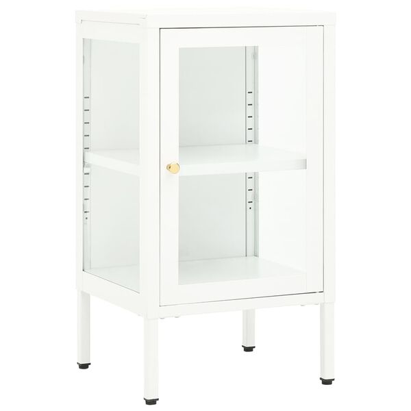 vidaXL Dressoir 38x35x70 cm metaal en glas