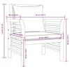vidaXL 5-delige Loungeset met kussens massief acaciahout