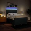 vidaXL Boxspring met matras stof blauw 140x200 cm