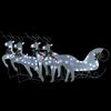 vidaXL Buitenkerstversiering rendieren en slee 100 LED's wit