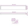 vidaXL Raamsokkel Bruin Hout 160 x 25 x 4,5 cm PVC