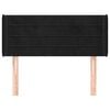 vidaXL Hoofdbord met randen 103x16x78/88 cm fluweel zwart