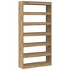 vidaXL Boekenkast 6-laags 100 x 30 x 198 cm Bewerkt hout Artisan Eik