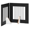 vidaXL Opvouwbaar hondenhek met standaards 2 pcs Zwart eiken 120,5 cm