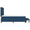vidaXL Boxspringbed met matras met hoofdeinde Blauw 140 x 200 cm Stof