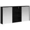 vidaXL Badkamerkastenset 3 st 126 x 16 x 62.5 cm Bewerkt hout