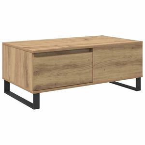 vidaXL Salontafel Artisan Eiken 90 x 50 x 36,5 cm Bewerkt hout