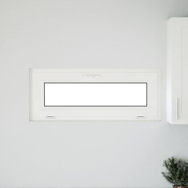 vidaXL Kelderraam "RISOR" 100x40 cm 2 glas kiepbaar wit