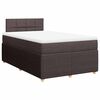 vidaXL Boxspring met matras stof donkerbruin 120x190 cm