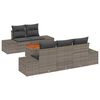 vidaXL Tuinbankenset 6 st Grijs poly rattan