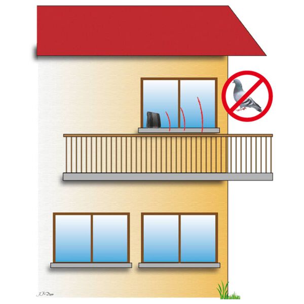 WEITECH Vogelafweermiddel ultrasoon 20 - 40 m&sup2;