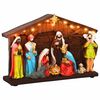 vidaXL Kerststal SALO 31 x 7,5 x 21,5 cm Kunststof Meerkleurig