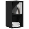 vidaXL LP Opbergbox 71x34x36 cm spaanplaat zwart eikenkleurig