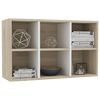 vidaXL Boekenkast/dressoir 66x30x98 cm bewerkt hout wit sonoma eiken