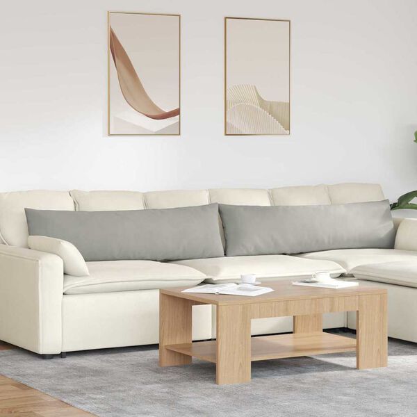 vidaXL Sofa Kussens 2 stuks Lichtgrijs 145 x 40 cm Stof