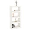vidaXL Boekenkast/kamerscherm 60x30x135,5 cm massief grenenhout wit