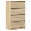 vidaXL Dressoir 60x35x98,5 cm bewerkt hout sonoma eikenkleurig