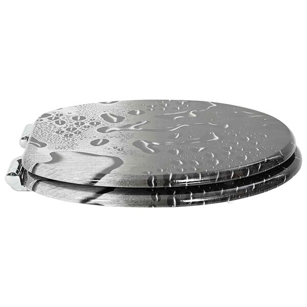 vidaXL Toiletbril 2 pcs Grijs 44 x 38 cm MDF-plaat