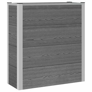 vidaXL Verhoogde plantenbak Grijs 75 x 30 x 22 cm WPC en Aluminium