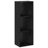 vidaXL Boekenkast 3-laags 40 x 30 x 114 cm Bewerkt hout Zwart Eiken