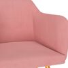 vidaXL Eetkamerstoelen 4 st fluweel roze