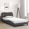 vidaXL Bedframe met LED zonder matras "Hvar" grijs 100x200 cm