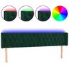 vidaXL Hoofdbord LED 183x16x78/88 cm fluweel donkergroen