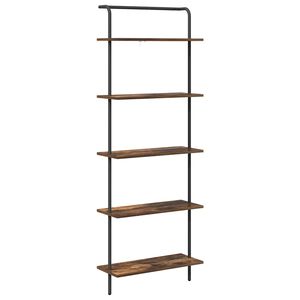 vidaXL Boekenkast Gerookt eiken 60 x 24 x 168 cm Bewerkt hout
