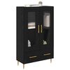 vidaXL Highboard met lade Zwart Eiken 69,5 x 31 x 115 cm